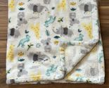 Dreamgro Koala Kangaroo Elephant Baby Blanket White Gray Yellow - $20.89