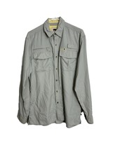 Dakota Grizzly Mens Shirt Size Medium Cream Fishing Hiking Vented Tab Sleeves - $18.81