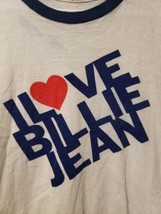 I Love Billie Jean Womens Shirt Sz Small Michael Jackson Rare White - £15.94 GBP