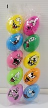 Set of 10 Crazy Funny Face Easter Decorations Fillable Plastic Eggs - £6.34 GBP