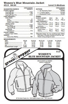 Women’s Blue Mountain Jacket Coat Outerwear #513 Sewing Pattern (Pattern Only) - $10.00