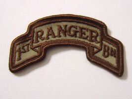 1st RANGER BATTALION SCROLL PATCH SSI U.S. ARMY - DESERT TAN COLOR:FA12-2 - $3.17