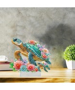 Turtle With Baby Diamond Jewel Art On Stand, Home &amp; Bedroom Decor COMPLETED - $406.70 MXN