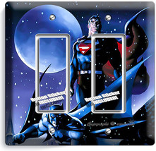 Batman Vs Superman Winter Snow Double Gfi Light Switch Wall Plate Cover Boy Room - £12.57 GBP