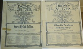 Two Antique Bromo Seltzer Advertising Music Sheets, Emerson Drug Co. - £6.26 GBP