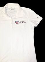 Nike Golf Dri-FIT USTA Billie Jean King Tennis Center Polo Womens Small White B image 2