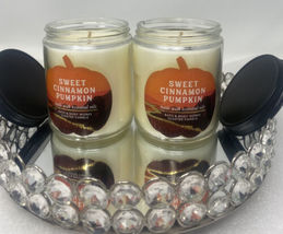 2 Bath &amp; Body Works Sweet Cinnamon Pumpkin Single Wick Scented Candle 7 Oz Ea - £19.29 GBP