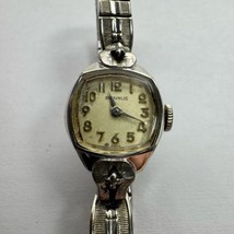 Benrus Ladies Watch White 10k RGP Working Mechanical Windup Vtg - £25.26 GBP