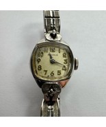 Benrus Ladies Watch White 10k RGP Working Mechanical Windup Vtg - $32.66