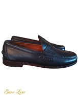 $400 RALPH LAUREN NAVY LEATHER CLASSIC LOAFERS SHOES 8.5 WITH DUSTBAGS - $195.00