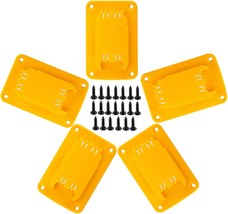 5 Packs Tool Holders Wall Mount Compatible For Dewalt 20V 12V, Lot Of 5,Yellow - £32.48 GBP