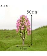 Pink Tree Cake Topper Or Train Railroad Scenery Set Of 3 3-1/4&quot; Tall - £2.24 GBP