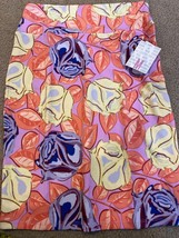 LuLaRoe Cassie Pencil Skirt Womens Sz M Leaves Floral Flowers Fall Print NWT - £8.85 GBP