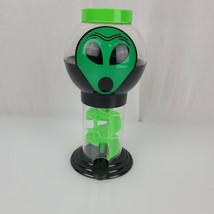Galaxy Gumball Candy Dispenser Machine Neon Green ALIEN HEAD Twirling  - $565.28 MXN