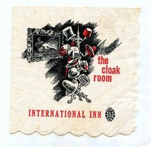 The Cloak Room Cocktail Napkin International Inn Washington DC - $11.88