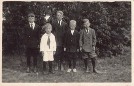 Vintage RPPC Real Photo Postcard Group of 5 Boys - £7.57 GBP
