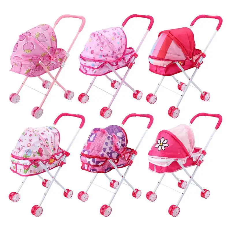 Simulation Doll Stroller Lightweight Stroller Doll Toys Safe Baby Cart Toy - £70.22 GBP+