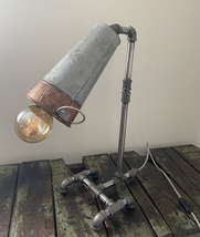 Steampunk Pipe Iron Lamp - £155.87 GBP