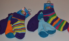 Fruit of the Loom 3 Pack Toddler Girl Socks Shoe Size 4-8.5 NWT Striped - $4.99
