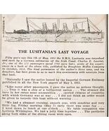 The Lusitania&#39;s Last Voyage 1965 Almanac Military Nautical Ephemera DWNN4 - €17,04 EUR