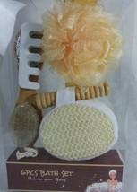 Naturals 5 Piece Bath Gift Set  – Spa Kit - Sponge - £13.41 GBP