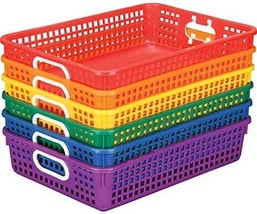 Plastic Mesh Baskets In Fun Rainbow Colors - 14.25&quot; X 10&quot; - (Set Of 6) By Really - £54.81 GBP