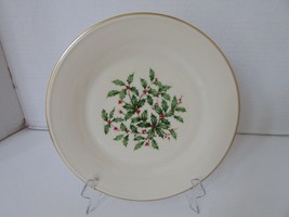 Classic Lenox Bone China Luncheon Plate Holly & Berry 9" Made In Usa - $6.88