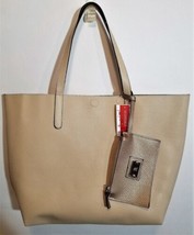 Style &amp; Co. Clean Cut Natural Metallic Gold Reversible Tote Handbag Shop... - $20.00