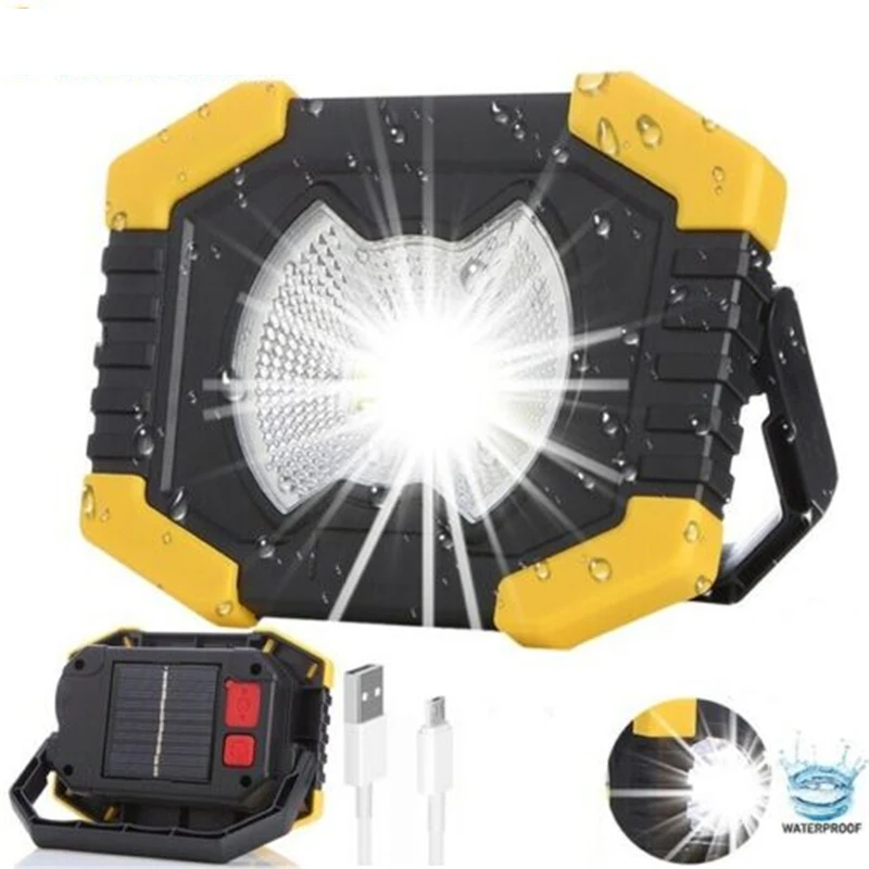 Solar Powered LED Work Light 80000lm Super Bright Spotlight Portable Led - £14.59 GBP+