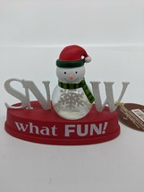 What Fun Snowman Snow Globe Display - Hallmark - $14.95