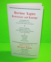 Harbour Lights Atlantic City Menu Restaurant &amp; Cocktail Lounge Vintage Huron Ave - £4.94 GBP