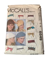 McCalls 6849 Misses Hat &amp; Headband Pattern Head Size 21&quot; 22&quot; 22.5&quot; 1979 - $235.70 MXN