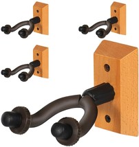 4 Pack Guitar Hangers Wall Mount Adjustable Hook Holder Instrument Display - £31.96 GBP