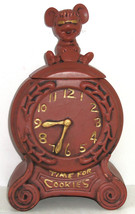 McCoy Time For Cookies Cookie Jar Brown Clock Mouse Vintage - $99.95
