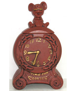 McCoy Time For Cookies Cookie Jar Brown Clock Mouse Vintage - £78.59 GBP