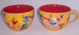Disney Store Coffee Mug Pooh Stitch Dumbo Eeyore Bambi 25th Anniversary - £47.15 GBP