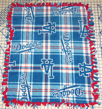 Los Angeles Dodgers Baby Blanket Fleece Pet Lap Blue Red 30&quot;x 24&quot; MLB Ba... - $42.95