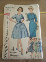 Vintage 1960&#39;s Simplicity 4232 Misses Dresses Pattern - Size 14 Bust 34 - £17.98 GBP