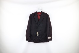 NOS Vintage 60s Mens Size 44R Double Breasted Tuxedo Smokers Jacket Blac... - $148.45