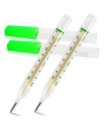 Mercury Free Thermometer for Armpit 2PCS Clinical Glass Thermometer for ... - £39.49 GBP