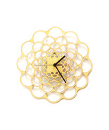 Unique modern wooden wall clock made using birch plywood, laser cut - Coral - £79.13 GBP
