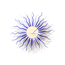 Stylish modern wooden wall clock, a piece of wall art - Radium II purple - $119.00