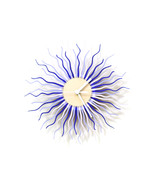 Stylish modern wooden wall clock, a piece of wall art - Radium II purple - £95.12 GBP