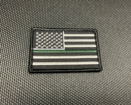 Thin Green Line U.S. Flag Patch Border Patrol CBP Sheriff Park Rangers TSA VIPR - £3.58 GBP