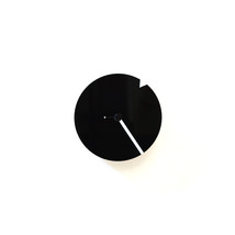 Small white wood + black acrylic wall clock with rotating dial - The Min... - $99.00