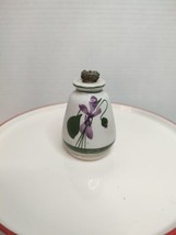 Vtg 2.5&quot; Violets Perfume Bottle Devon England Bathes Original Metal Stopper - £11.03 GBP