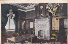 Harrisburg Pennsylvania PA Governor&#39;s Private Reception Room 1922 Postca... - £2.33 GBP