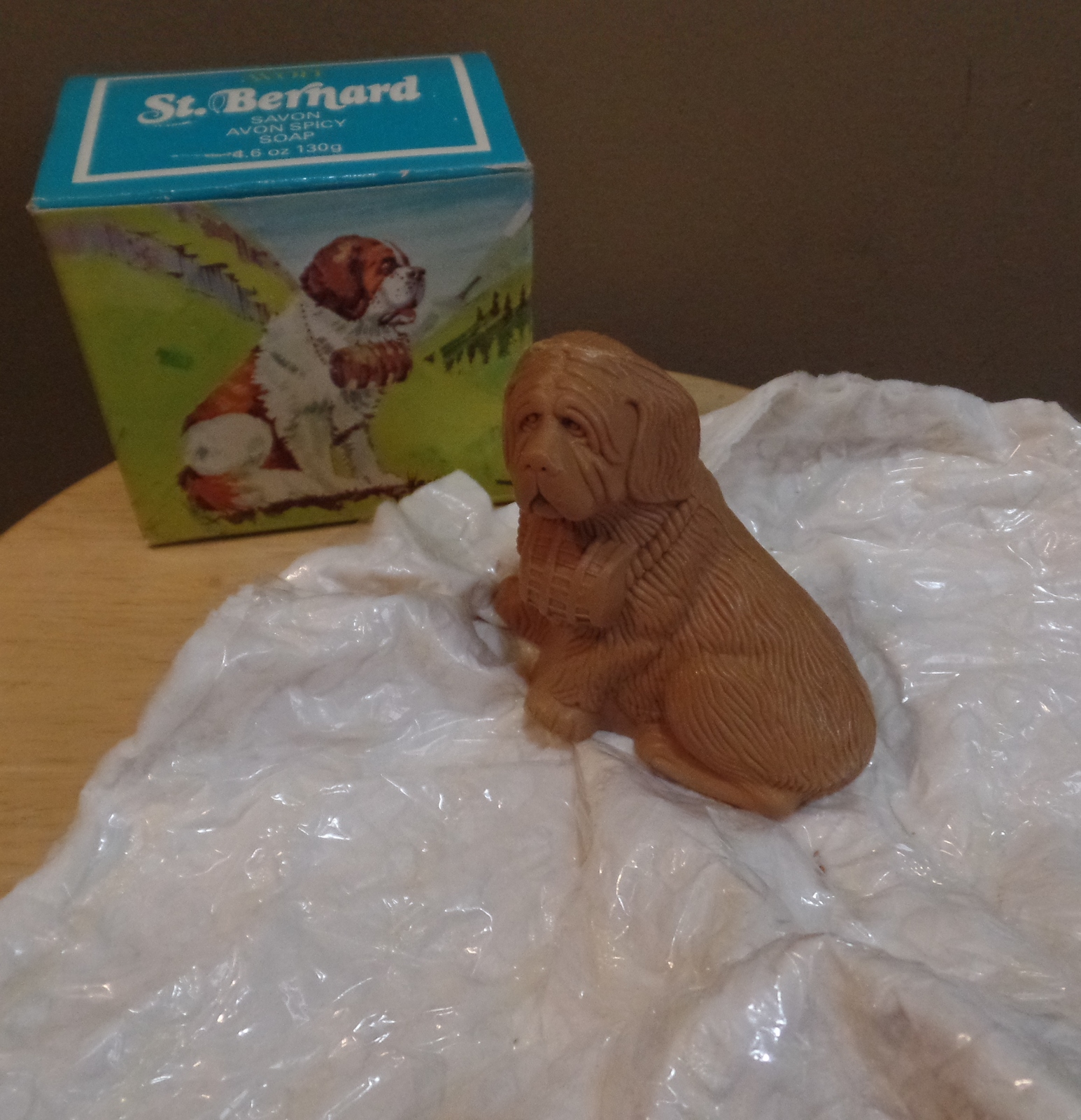 Primary image for Vintage Avon ST. Bernard DOG Soap Bar in Original WRAPPING & BOX
