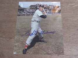 TED WILLIAMS BOSTON RED SOX HOF SIGNED AUTO COLOR 8X10 PHOTO  - £78.35 GBP