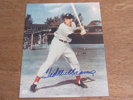 TED WILLIAMS BOSTON RED SOX HOF SIGNED AUTO COLOR 8X10 PHOTO  - £78.62 GBP
